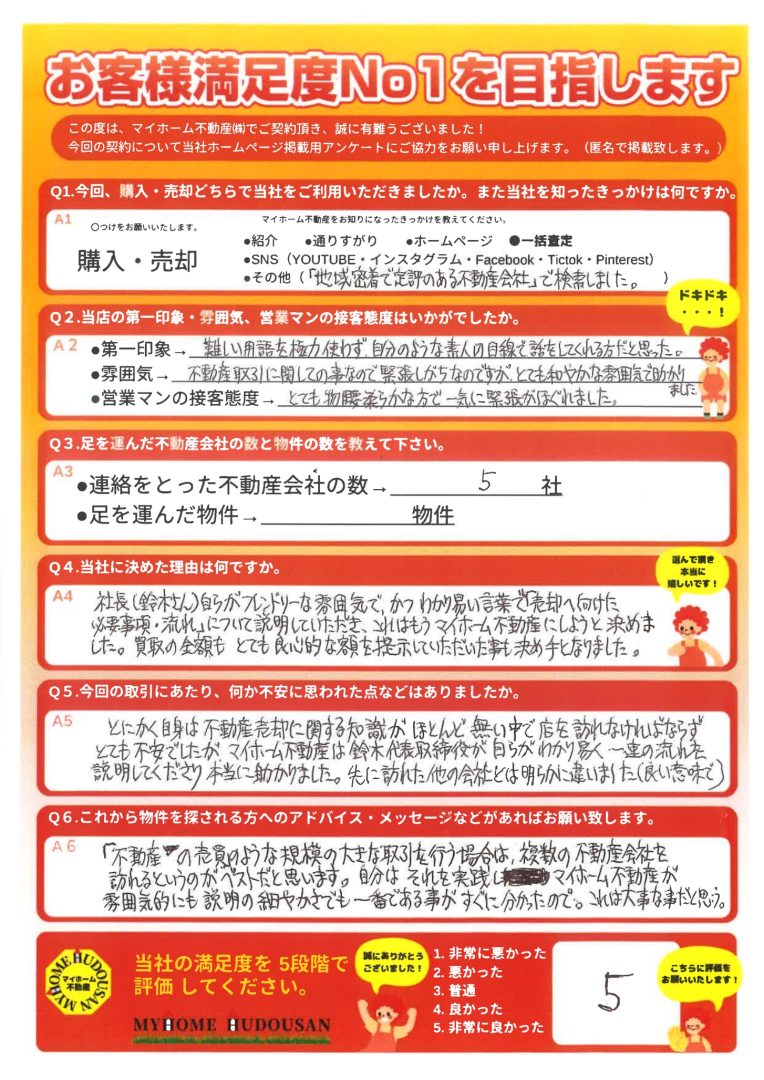 売却　八王子市　先に訪れた他の会社とは明らかに違いました