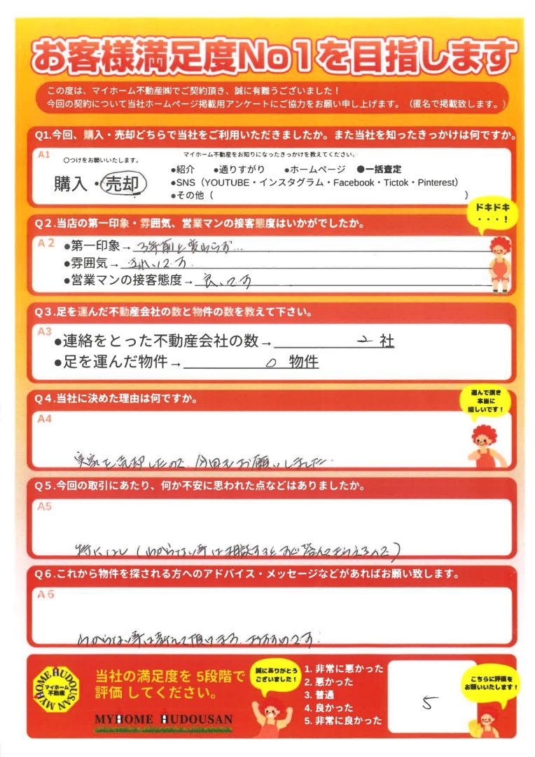 売却 八王子市 専任媒介 実家を売却したので、今回もお願いしました。