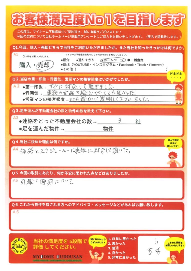 とても親切に説明してくださいました。