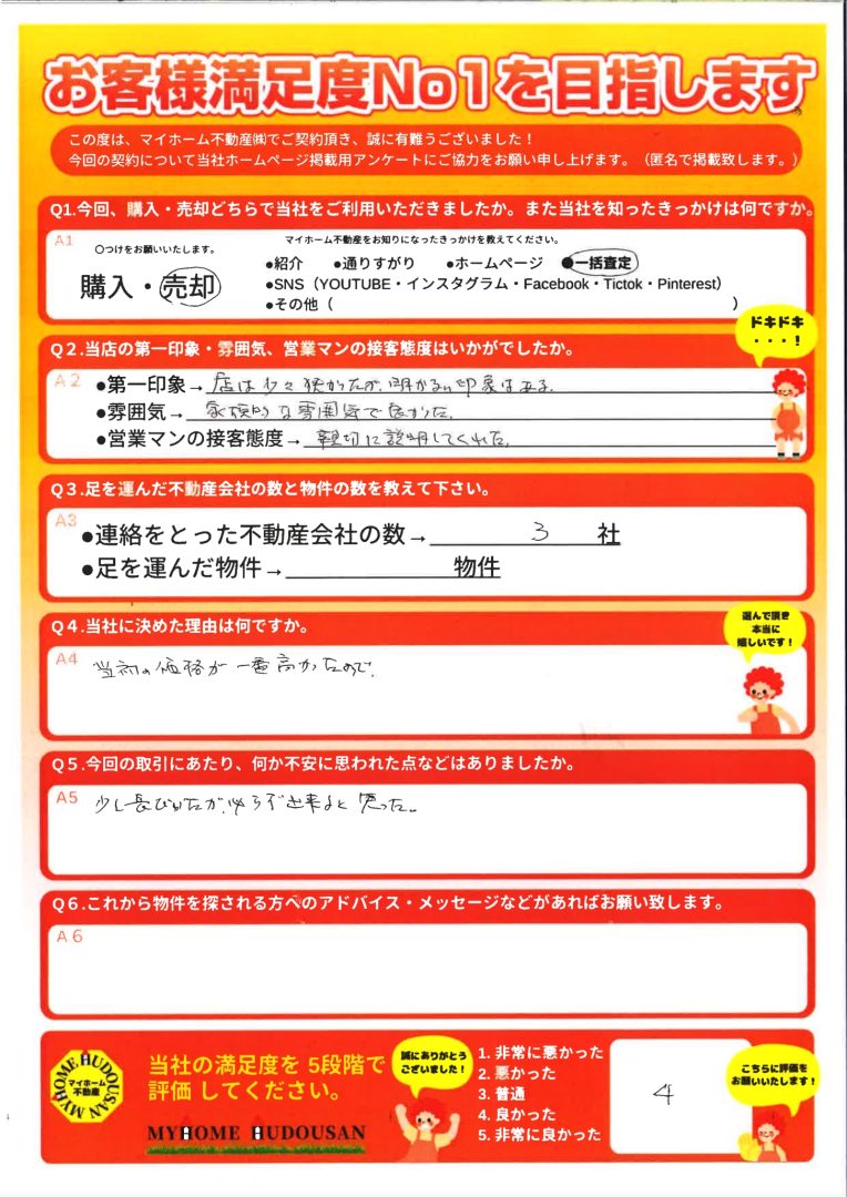 売却　戸建　八王子市　親切に説明してくれた　長引いたが、格安リフォームを施工する事で成約に